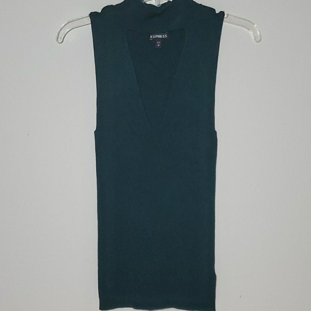 Express Womens Medium Ribbed Cutout Tank
